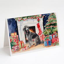 Load image into Gallery viewer, Scottish Deerhound Cozy Christmas Greeting Cards - Blank Note Cards – 8-Pack of Artist-Designed Cards with Envelopes
