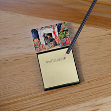 Load image into Gallery viewer, Scottish Deerhound Cozy Christmas Sticky Note Holder- Refiilable Desk Accessory Note Pad