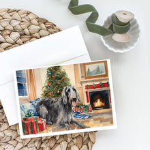 Load image into Gallery viewer, Scottish Deerhound Cozy Christmas Greeting Cards - Blank Note Cards – 8-Pack of Artist-Designed Cards with Envelopes