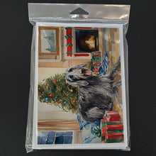 Load image into Gallery viewer, Scottish Deerhound Cozy Christmas Greeting Cards - Blank Note Cards – 8-Pack of Artist-Designed Cards with Envelopes