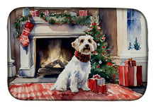 Load image into Gallery viewer, Sealyham Terrier Cozy Christmas Dish Drying Mat