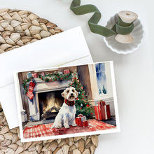 Load image into Gallery viewer, Sealyham Terrier Cozy Christmas Greeting Cards - Blank Note Cards – 8-Pack of Artist-Designed Cards with Envelopes