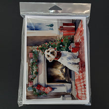 Load image into Gallery viewer, Sealyham Terrier Cozy Christmas Greeting Cards - Blank Note Cards – 8-Pack of Artist-Designed Cards with Envelopes