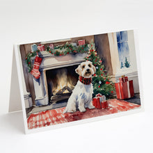 Load image into Gallery viewer, Sealyham Terrier Cozy Christmas Greeting Cards - Blank Note Cards – 8-Pack of Artist-Designed Cards with Envelopes