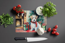 Load image into Gallery viewer, Sealyham Terrier Cozy Christmas Glass Cutting Boards – Durable, Decorative Kitchen Art Large