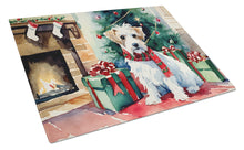 Load image into Gallery viewer, Sealyham Terrier Cozy Christmas Glass Cutting Boards – Durable, Decorative Kitchen Art Large