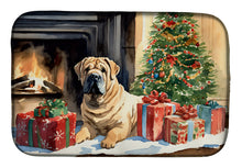 Load image into Gallery viewer, Shar Pei Cozy Christmas Dish Drying Mat