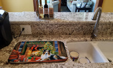 Load image into Gallery viewer, Sheltie Cozy Christmas Dish Drying Mat