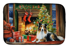 Load image into Gallery viewer, Sheltie Cozy Christmas Dish Drying Mat