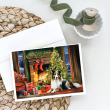 Load image into Gallery viewer, Sheltie Cozy Christmas Greeting Cards - Blank Note Cards – 8-Pack of Artist-Designed Cards with Envelopes