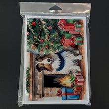 Load image into Gallery viewer, Sheltie Cozy Christmas Greeting Cards - Blank Note Cards – 8-Pack of Artist-Designed Cards with Envelopes