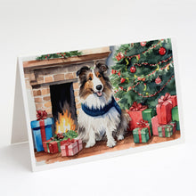 Load image into Gallery viewer, Sheltie Cozy Christmas Greeting Cards - Blank Note Cards – 8-Pack of Artist-Designed Cards with Envelopes