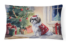 Load image into Gallery viewer, Shih Tzu Cozy Christmas Throw Pillow