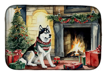 Load image into Gallery viewer, Siberian Husky Cozy Christmas Dish Drying Mat