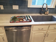 Load image into Gallery viewer, Siberian Husky Cozy Christmas Dish Drying Mat