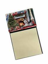 Load image into Gallery viewer, Siberian Husky Cozy Christmas Sticky Note Holder- Refiilable Desk Accessory Note Pad