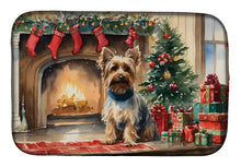 Load image into Gallery viewer, Silky Terrier Cozy Christmas Dish Drying Mat