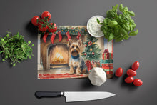 Load image into Gallery viewer, Silky Terrier Cozy Christmas Glass Cutting Boards – Durable, Decorative Kitchen Art Large