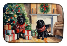 Load image into Gallery viewer, Tibetan Mastiff Cozy Christmas Dish Drying Mat