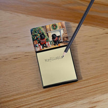 Load image into Gallery viewer, Tibetan Mastiff Cozy Christmas Sticky Note Holder- Refiilable Desk Accessory Note Pad