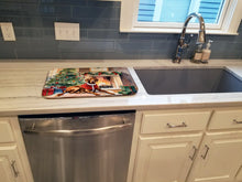 Load image into Gallery viewer, Vizsla Cozy Christmas Dish Drying Mat