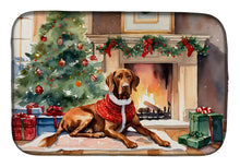 Load image into Gallery viewer, Vizsla Cozy Christmas Dish Drying Mat