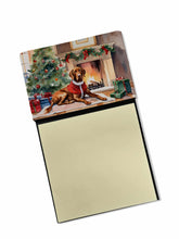 Load image into Gallery viewer, Vizsla Cozy Christmas Sticky Note Holder- Refiilable Desk Accessory Note Pad