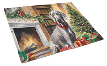 Load image into Gallery viewer, Weimaraner Cozy Christmas Glass Cutting Boards – Durable, Decorative Kitchen Art Large