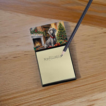 Load image into Gallery viewer, Weimaraner Cozy Christmas Sticky Note Holder- Refiilable Desk Accessory Note Pad