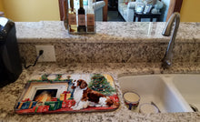 Load image into Gallery viewer, Welsh Springer Spaniel Cozy Christmas Dish Drying Mat