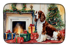 Load image into Gallery viewer, Welsh Springer Spaniel Cozy Christmas Dish Drying Mat