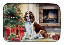 Load image into Gallery viewer, Welsh Springer Spaniel Cozy Christmas Dish Drying Mat