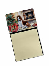 Load image into Gallery viewer, Welsh Springer Spaniel Cozy Christmas Sticky Note Holder- Refiilable Desk Accessory Note Pad