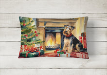 Load image into Gallery viewer, Welsh Terrier Cozy Christmas Throw Pillow