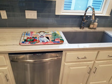 Load image into Gallery viewer, Westie Cozy Christmas Dish Drying Mat
