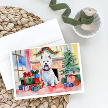 Load image into Gallery viewer, Westie Cozy Christmas Greeting Cards - Blank Note Cards – 8-Pack of Artist-Designed Cards with Envelopes