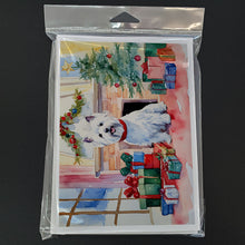 Load image into Gallery viewer, Westie Cozy Christmas Greeting Cards - Blank Note Cards – 8-Pack of Artist-Designed Cards with Envelopes