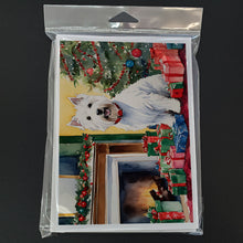 Load image into Gallery viewer, Westie Cozy Christmas Greeting Cards - Blank Note Cards – 8-Pack of Artist-Designed Cards with Envelopes