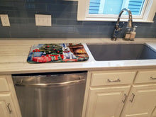 Load image into Gallery viewer, Westie Cozy Christmas Dish Drying Mat