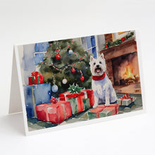 Load image into Gallery viewer, Westie Cozy Christmas Greeting Cards - Blank Note Cards – 8-Pack of Artist-Designed Cards with Envelopes