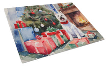 Load image into Gallery viewer, Westie Cozy Christmas Glass Cutting Boards – Durable, Decorative Kitchen Art Large