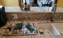 Load image into Gallery viewer, Fox Terrier Cozy Christmas Dish Drying Mat