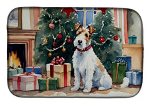 Load image into Gallery viewer, Fox Terrier Cozy Christmas Dish Drying Mat