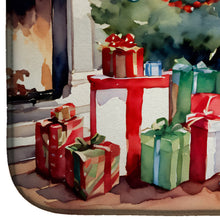 Load image into Gallery viewer, Fox Terrier Cozy Christmas Dish Drying Mat