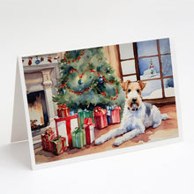 Load image into Gallery viewer, Fox Terrier Cozy Christmas Greeting Cards - Blank Note Cards – 8-Pack of Artist-Designed Cards with Envelopes