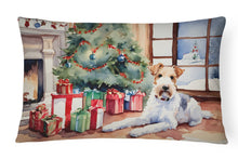 Load image into Gallery viewer, Fox Terrier Cozy Christmas Throw Pillow