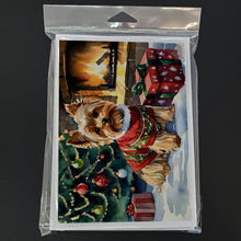 Load image into Gallery viewer, Yorkshire Terrier Cozy Christmas Greeting Cards - Blank Note Cards – 8-Pack of Artist-Designed Cards with Envelopes