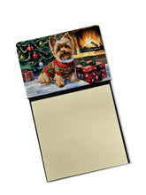 Load image into Gallery viewer, Yorkshire Terrier Cozy Christmas Sticky Note Holder- Refiilable Desk Accessory Note Pad