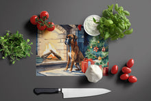 Load image into Gallery viewer, Boxer Cozy Christmas Glass Cutting Boards – Durable, Decorative Kitchen Art Large
