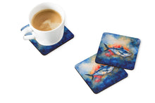 Load image into Gallery viewer, Bluefin Tuna Coasters - Set of 4 Lightweight Foam, Absorbent Drink Coasters